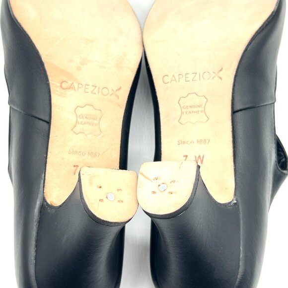 7W 7 WIDE WIDTH Capezio 653 Manhattan Character‎ Black Leather Dance Shoes Heels - Picture 12 of 14